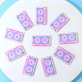 10pcs 40x23mm Pink Tape Shape Charms Pendant DIY Jewelry Making Supplies