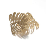 20pcs Brass Monstera Leaf Earrings Charms Hollow Leaves Pendant