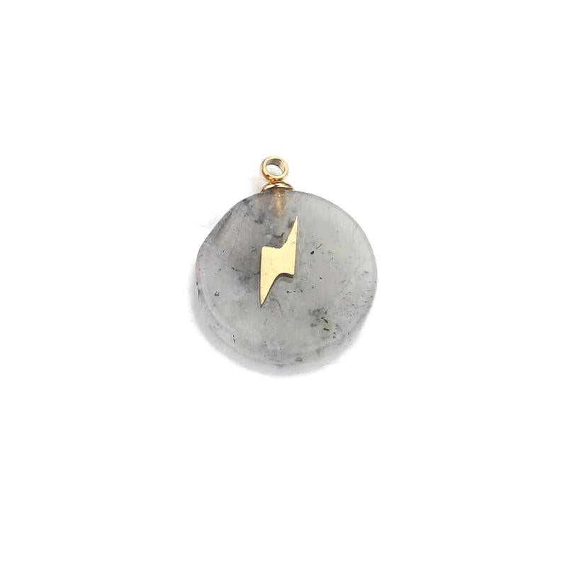 4pcs Stone Stainless Steel Charms Pendants DIY Jewelry Making