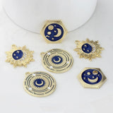 6pcs Star Moon Universe Charms for Jewelry Making