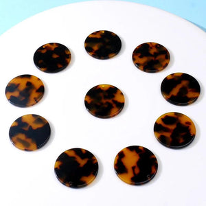 10pcs Round Resin Pendant Charms for DIY Jewelry Making