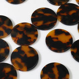 10pcs Round Resin Pendant Charms for DIY Jewelry Making