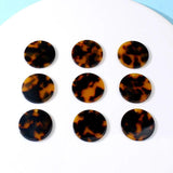 10pcs Round Resin Pendant Charms for DIY Jewelry Making