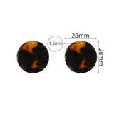 10pcs Round Resin Pendant Charms for DIY Jewelry Making