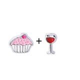Enamel Birthday Cake Fruit Watermelon Floating Charms DIY