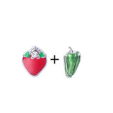 Enamel Birthday Cake Fruit Watermelon Floating Charms DIY