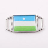 10PCS Spain Somalia Flag Shoelace Buckle Metal Lace Lock DIY Sneaker Kits