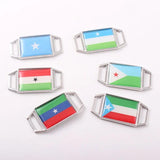 10PCS Spain Somalia Flag Shoelace Buckle Metal Lace Lock DIY Sneaker Kits