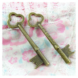10pcs 22*76MM Antique Bronze Plated Key Charms Pendant DIY Bracelet Necklace
