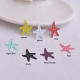 50pcs Painted Metal Starfish Charms for Jewelry Making