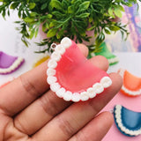 10pcs Resin 3D Tooth Charm for DIY Keychain Earring Necklace