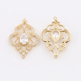 2pcs Zircon Pendant Jewelry DIY Accessory