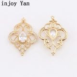 2pcs Zircon Pendant Jewelry DIY Accessory