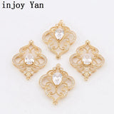 2pcs Zircon Pendant Jewelry DIY Accessory