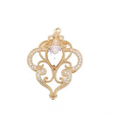 2pcs Zircon Pendant Jewelry DIY Accessory