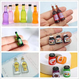 10pcs Bottle Resin Charms for Keychain Earrings Jewelry Findings