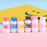 10pcs Bottle Resin Charms for Keychain Earrings Jewelry Findings