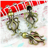 60pcs Octopus Pendant Vintage DIY Jewelry
