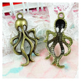 60pcs Octopus Pendant Vintage DIY Jewelry