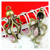 60pcs Octopus Pendant Vintage DIY Jewelry