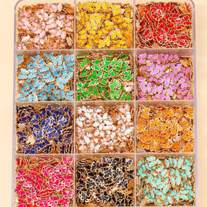 20pcs Butterfly Enamel Charm Pendant for DIY Jewelry Making