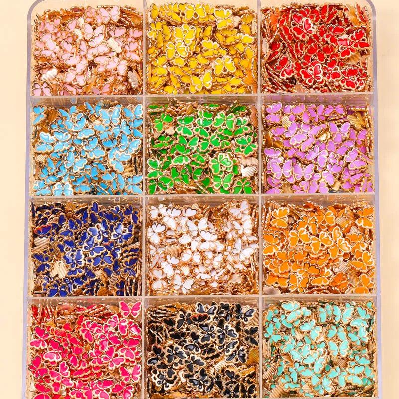 20pcs Butterfly Enamel Charm Pendant for DIY Jewelry Making