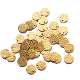 40Pcs Brass Hammered Round Circle Charms for DIY Jewelry Making