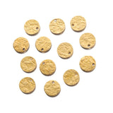 40Pcs Brass Hammered Round Circle Charms for DIY Jewelry Making