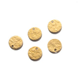 40Pcs Brass Hammered Round Circle Charms for DIY Jewelry Making