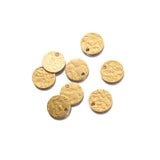 40Pcs Brass Hammered Round Circle Charms for DIY Jewelry Making