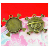 20Pcs Antique Bronze Plated Skull Style Jewelry Making Accessories