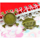 20Pcs Antique Bronze Plated Skull Style Jewelry Making Accessories