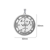5pcs Archangel Michael Seal Necklace Pendant Stainless Steel Charms