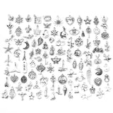 100pcs Antique Silver Mixed Animal Pendant Charms DIY Jewelry Making
