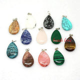 12pcs Natural Stone Pendants Charms Multicolor Shapes for Jewelry Making