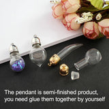 10PCS 8MM Glass Pendant DIY Wishing Glass Bottle Jewelry Finding