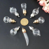 10PCS 8MM Glass Pendant DIY Wishing Glass Bottle Jewelry Finding