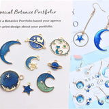 Moon Star Enamel Charms Jewelry Making DIY Accessaries