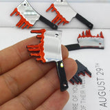 10pcs Bloody Halloween Charms Acrylic Mirror Bloody Knives Pendant