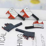 10pcs Bloody Halloween Charms Acrylic Mirror Bloody Knives Pendant