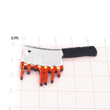 10pcs Bloody Halloween Charms Acrylic Mirror Bloody Knives Pendant