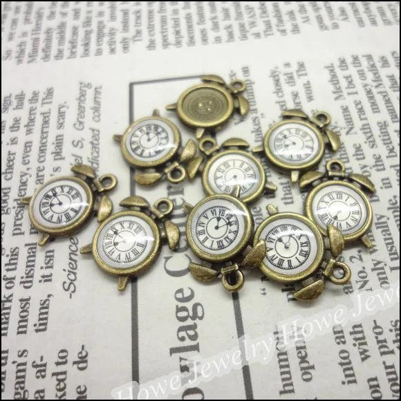 30pcs Vintage Charms Watches Pendant Antique Bronze DIY Jewelry Making