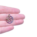 Rainbow Pentagram Openwork Star Sky Charms Pendant Lot DIY Jewelry Making