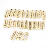 30pcs/Lot Inspiration Words Charms Tag Pendant for DIY Necklaces Bracelet