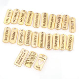 30pcs/Lot Inspiration Words Charms Tag Pendant for DIY Necklaces Bracelet