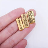 30pcs/Lot Inspiration Words Charms Tag Pendant for DIY Necklaces Bracelet