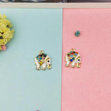 10pcs Rhinestone Animal Enamel Charms for Jewelry DIY Earring Bracelet Finding