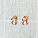 10pcs Rhinestone Animal Enamel Charms for Jewelry DIY Earring Bracelet Finding
