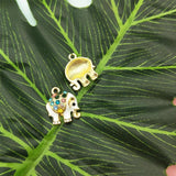 10pcs Rhinestone Animal Enamel Charms for Jewelry DIY Earring Bracelet Finding
