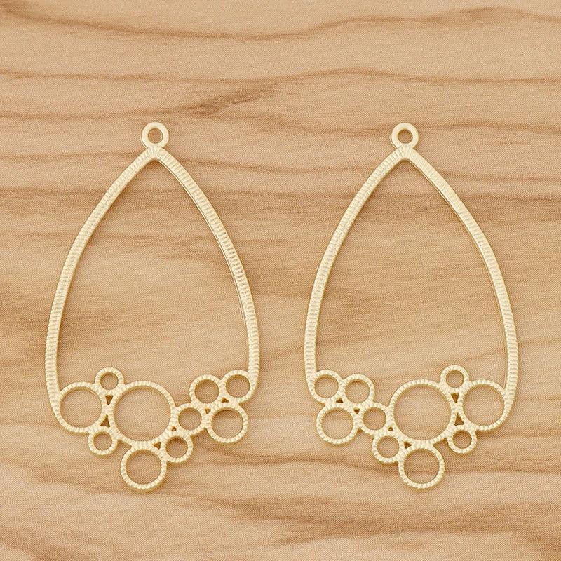 10 Boho Water Drop Charms Pendants for DIY Earrings 48x27mm